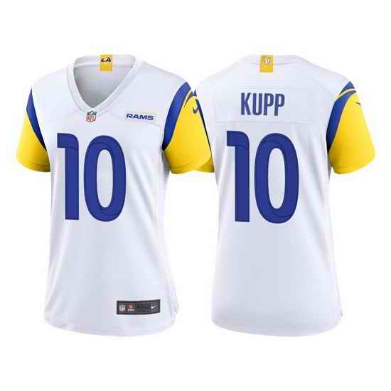 Women Los Angeles Rams #10 Cooper Kupp White Stitched Football Limited Jersey